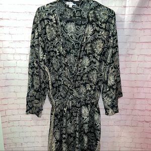 KARMA HIGHWAY Black Gold Floral Viscose Romper OS